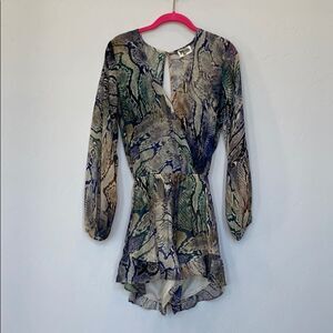 Show Me Your Mumu Snakeskin Romper